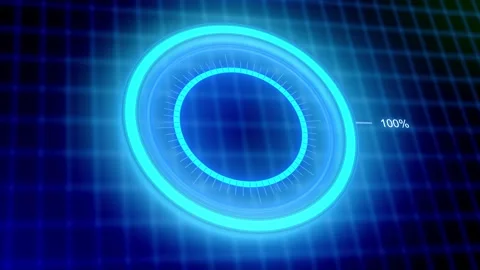 Technology and futuristic concept loading bar. Infographics Circular Graph .. Stock Footage 251840651
