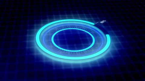 Technology and futuristic concept loading bar. Infographics Circular Graph .. Stock Footage 251840653