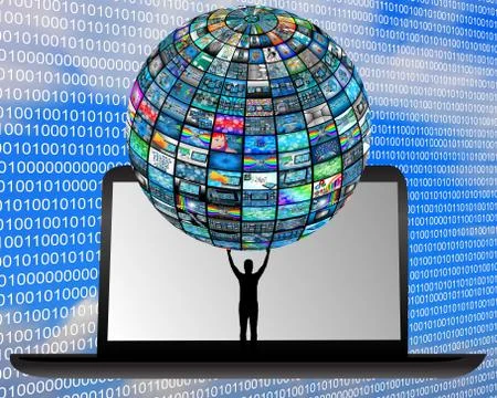 Technology and humanity Stock Illustration