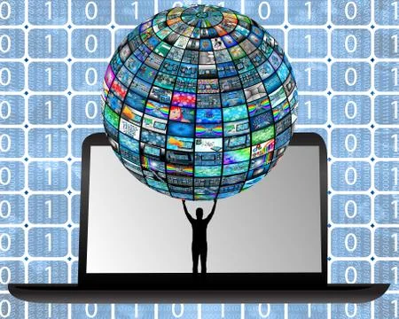 Technology and humanity Stock Illustration