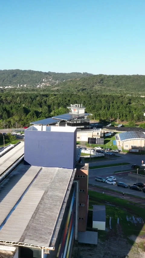 Technology and Innovation Complex in Florianopolis, Brazil, Aerial View Stock Footage 344446369