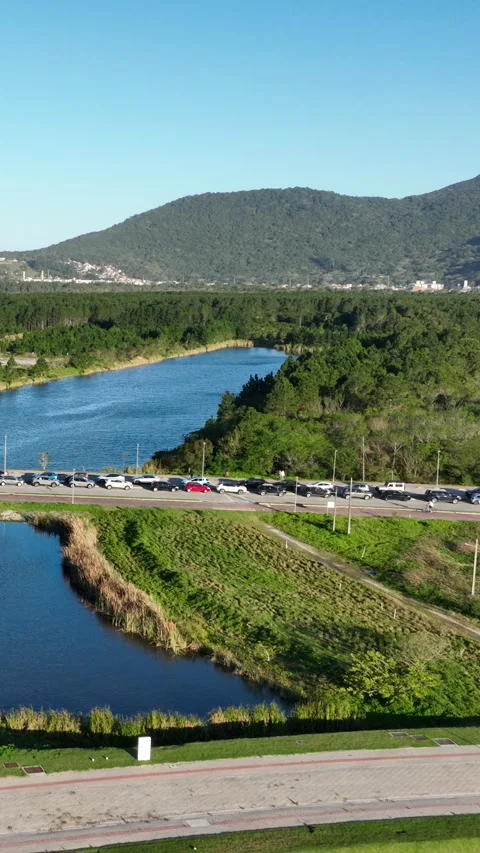 Technology and Innovation Complex in Florianopolis, Brazil, Aerial View Stock Footage 344446629