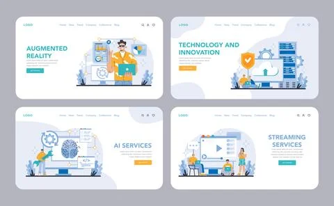 Technology and Innovation concept. Flat vector illustration Stock Illustration