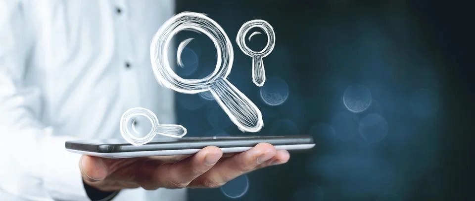 Technology and internet network concept. Stock Photos
