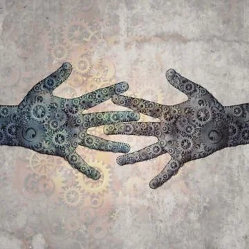 Technology And Life Иллюстрация