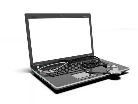 Technology and medicine, 3d render Illustrazione stock