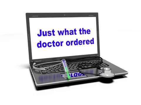 Technology and medicine, 3d render Stock Illustration