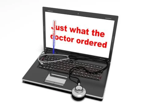 Technology and medicine, 3d render Illustrazione stock