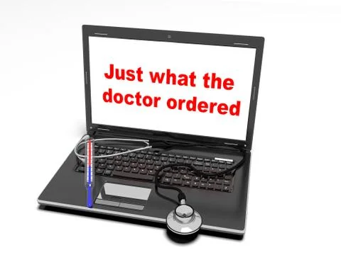 Technology and medicine, 3d render Stock Illustration