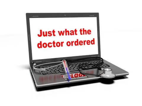 Technology and medicine, 3d render 스톡 일러스트