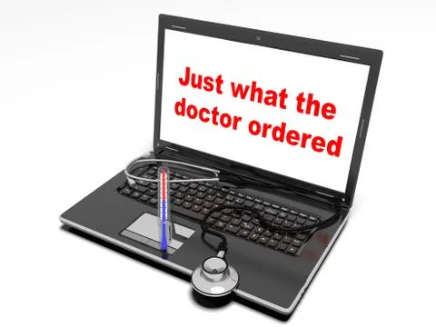 Technology and medicine, 3d render Stock Illustration