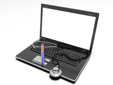 Technology and medicine, 3d render Stock Illustration