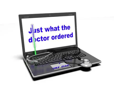 Technology and medicine, 3d render Stockillustratie