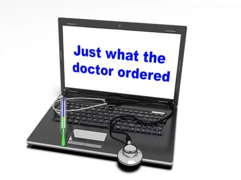 Technology and medicine, 3d render Illustrazione stock