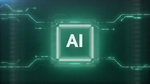 Technology and network concept. Artificial intelligence, machine learning and Stock Footage 194681591