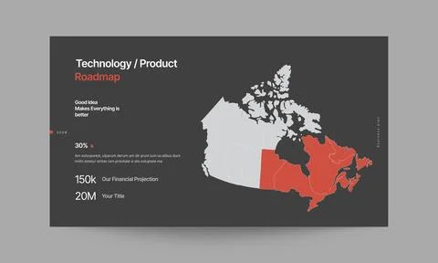 Technology and Product Roadmap Slide Presentation Template Strategy Timeline Stock Illustration