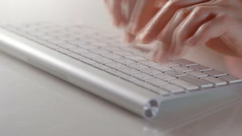Technology and programming concept - close up of hands typing on computer Stock Footage 71710189