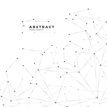 Technology and science background.  Abstract web and nodes. Plexus atom struc Stock Illustration
