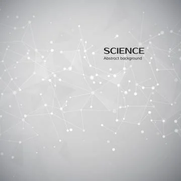 Technology and science background.  Abstract web and nodes. Plexus atom struc Stockillustratie