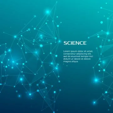 Technology and science background.  Abstract web and nodes. Business template Stockillustratie