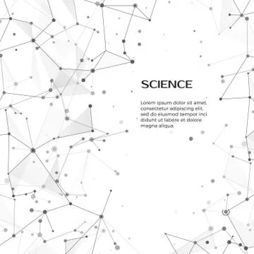 Technology and science background.  Abstract web and nodes. Plexus atom struc Stockillustratie