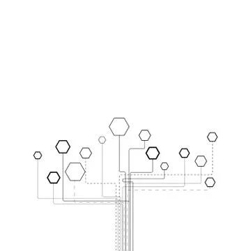 Technology and science background 库存插图