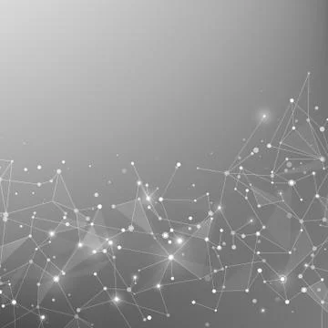 Technology and science background. Polygonal background.  Abstract web and no Stock Illustration