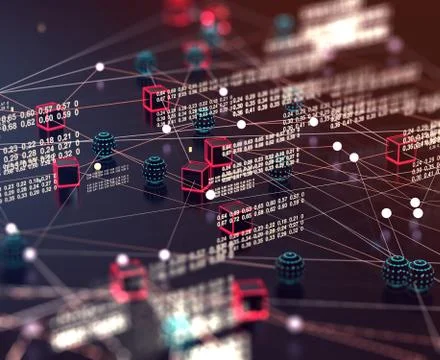 Technology and science background.Computer science engineering and block chai 스톡 일러스트