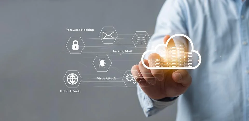 Technology and security digital cloud, cybersecurity, network, data protect.. Stock Photos