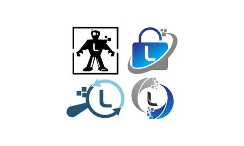 Technology Application L Template Set Stock-Illustration