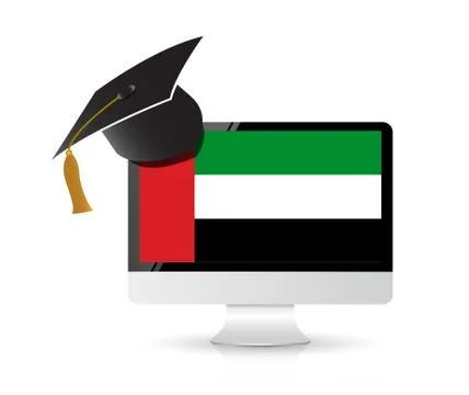 Technology arabic education concept illustration Stock Illustration