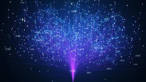 Technology Artificial intelligence (AI) and internet of things IOT concept. Illustrazione stock