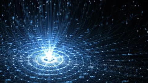 Technology Artificial intelligence (AI) and internet of things IOT concept. Stock Illustration