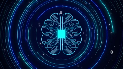 Technology Artificial intelligence brain digital data concept Stock Footage 344095005