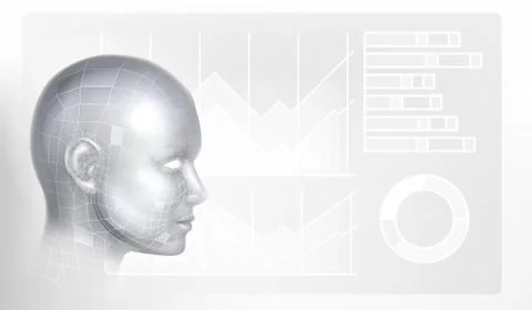 Technology Artificial Intelligence Face Background イラスト素材