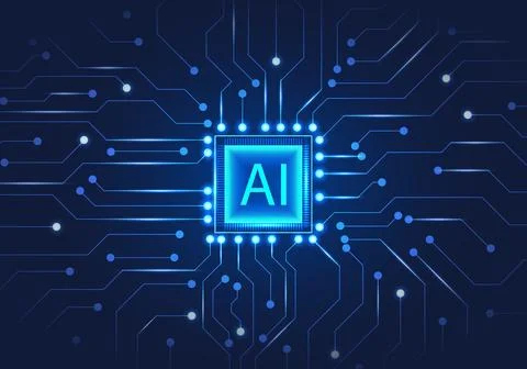 Technology artificial intelligence Stockillustratie