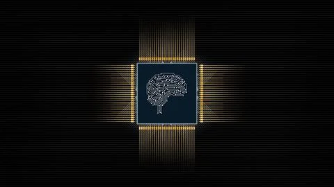 Technology, Artificial intelligence is intelligence demonstrated by machines Stock Illustration