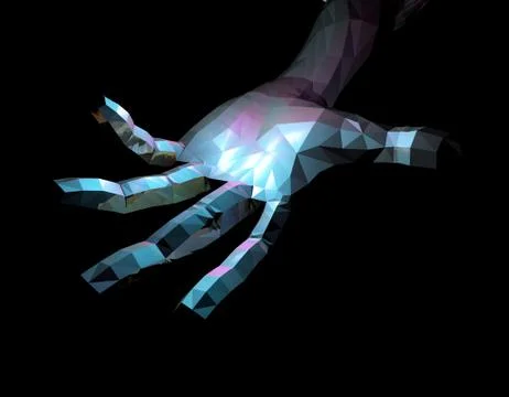 Technology artificial intelligence, palm 스톡 일러스트