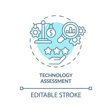 Technology assessment turquoise concept icon イラスト素材