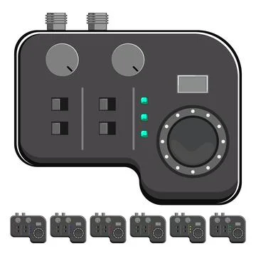 Technology audio interface cartoon vector graphic 库存插图