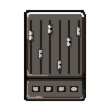 Technology audio mixer pixel art vector illustration Stock Illustration