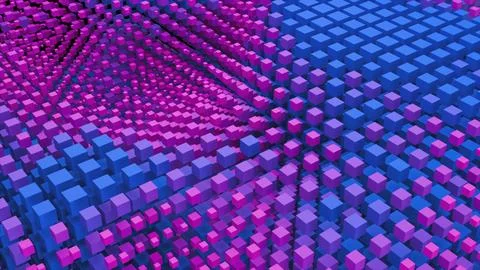 Technology backdrop with cubes Stock Illustration