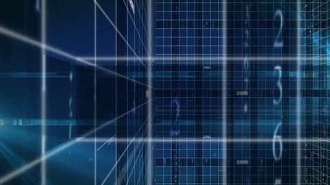 Technology background 3d pan_LOOP_4K_blue Stock Footage 103298751