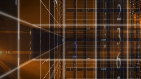 Technology background 3d pan_LOOP_4K_golden Stock-Footage 103298970