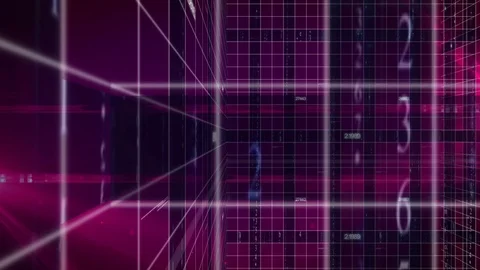 Technology background 3d pan_LOOP_4K_pink Stock Footage 103299221
