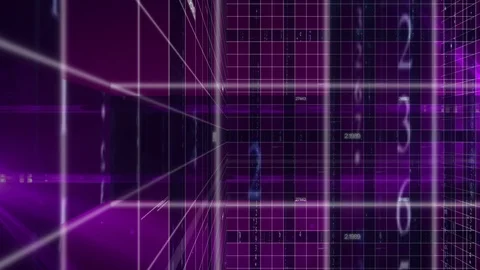 Technology background 3d pan_LOOP_4K_purple Video stock 103299245