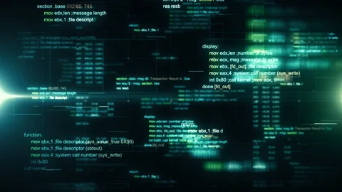 Technology background with abstract digital code motion. 動画素材 132013738