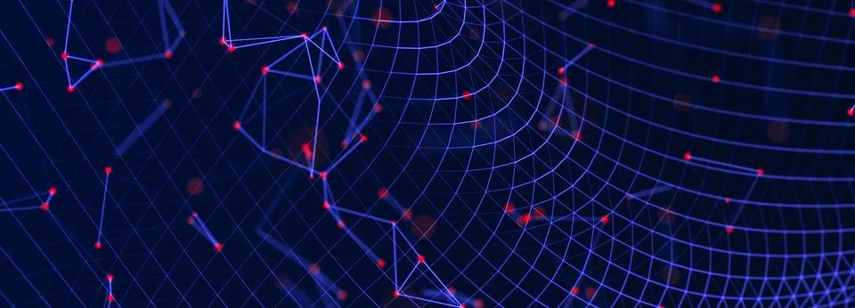 Technology background. Abstract digital combination dots and lines. Illustrazione stock