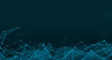 Technology Background With Abstract Digital Connection Lines And Dots, Creative Illustrazione stock