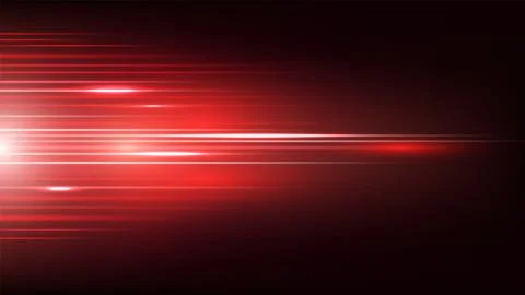 Technology background with abstract red light streaks and motion blur effec.. Stock Illustration